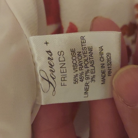 LOVERS AND FRIENDS Red Floral Printed Wrap Midi Skirt - Picture 13 of 14